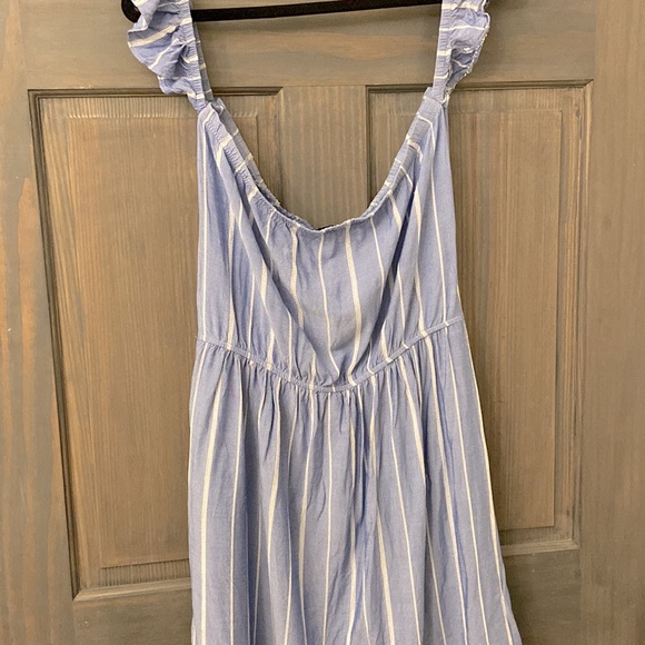 Pin Striped Blue & White American Eagle Dress - Picture 3 of 4